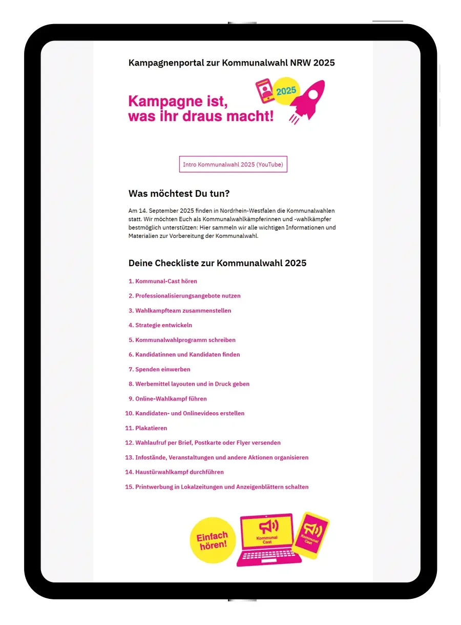FDP NRW Kommunalwahlkampf - Kampagne in der FDP App
