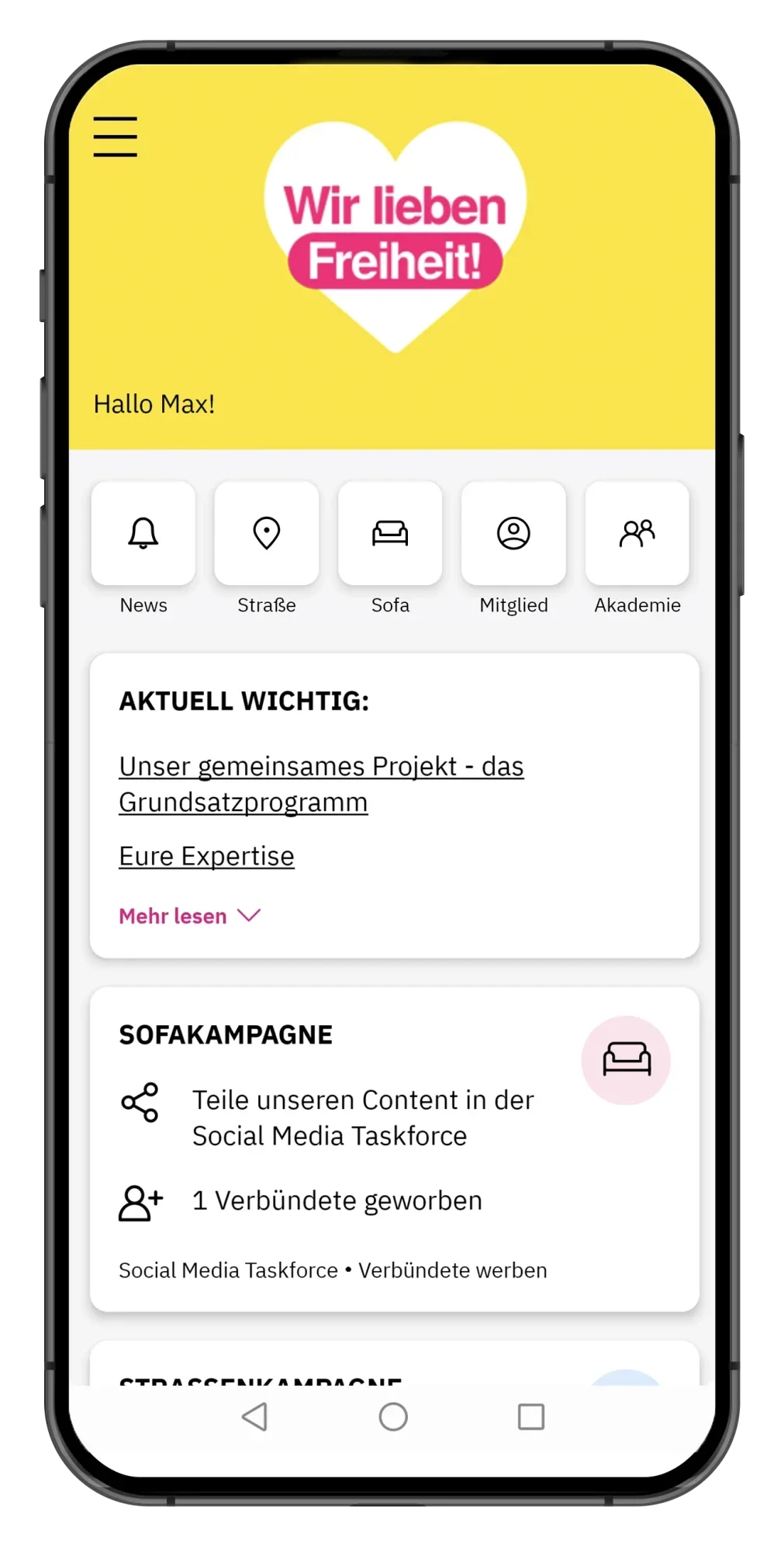 Mitglieder-App FDP